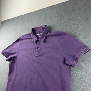 Ash & Erie Shirt Men's XL Purple Polo Knit Short Sleeve Casual Pima Preppy